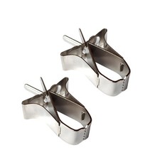 2Pcs Durable Copper Birds Food Holder Clip Cage Fruit Feeder Silver