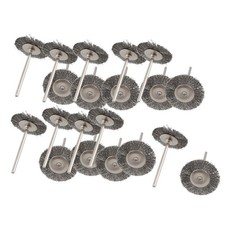 1" Dia Gris Fil d'Acier Polissage de Roue de Brosse En Métal Tige 20 Pcs