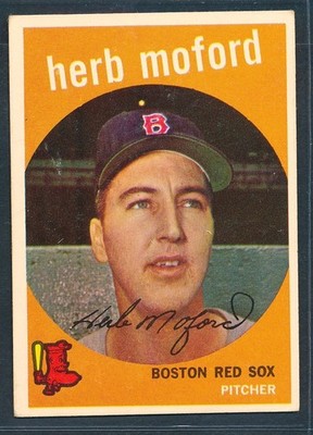 1959 Topps #91 HERB MOFORD Boston Red Sox RC ~  EX to EX+