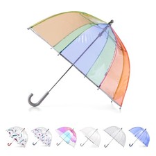 Kids Clear Bubble Umbrella with Dome Canopy, Lightweight Design, Wind and Rai...