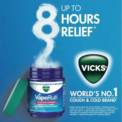 VICKS VAPORUB 25G X 4   FAST COLD & COUGH RELIEF - FREE SHIPPING