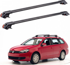 Roof Racks Cross Bars Aluminum Black Fits Vw Jetta Sport Wagen 2009-2014 Roof Racks Cross Bars Aluminum Black Fits Vw Jetta Sport Wagen 2009-2014