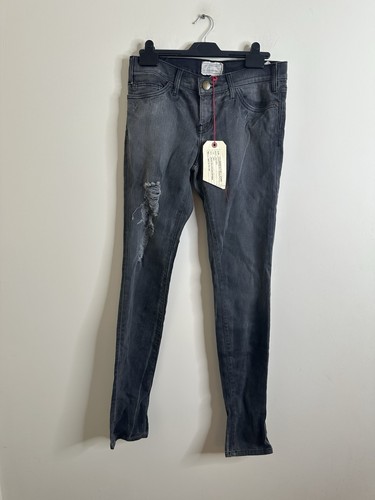 Jeans Current Elliott W31 L32 jeans denim strappato vita skinny candeggina distruggi