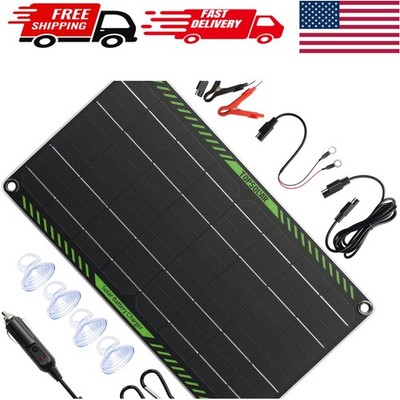 High-Efficiency 10W Solar Battery Charger for Car, RV, and Boat - Waterproof