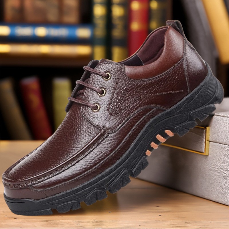 SAOLA Scarpe da lavoro uomo retrò stringate punta tonda casual guida business eleganti taglie forti