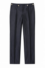Vintage Gucci Black Satin Slim Tailored Pants Gold Hardware Italy Size 38