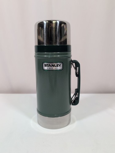 Vintage Aladdin Stanley Thermos 24oz Green Wide Mouth 20-00082