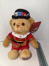 "Oso de peluche británico Keel Toys 11"" Beefeater Yeoman Gran Bretaña Guardia Real Nuevo con etiquetas"