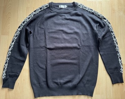 Dior Pullover Oblique Gr.L Baumwolle Schwarz Top Herren