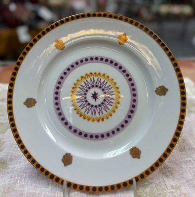 ALBERTO PINTO AGRA Orange Dinner Plate 10.25''D, NEW