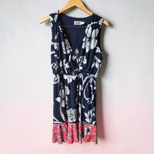 ELIZA J Dress Size 8 Navy Pink Floral
