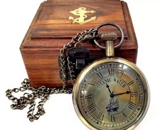 Vintage brass Titanic Ship pocket watch with box nautical gift for occasion