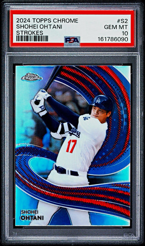 Shohei Ohtani [Green Refractor] #S-2 2024 Topps Chrome Strokes card