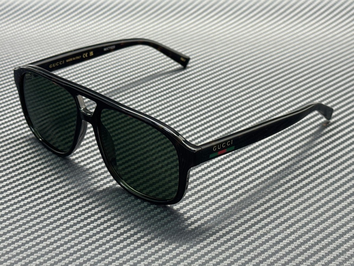 Gucci Women Sunglasses Havana Green Pilot GG1856S 002 NEW AUTHENTIC Gucci GG1856S Sunglasses - Havana / Green – Tortoise+Black main image 3