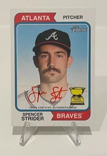 2023 Topps Heritage High Number - Real One Auto Red Ink Spencer Strider /74