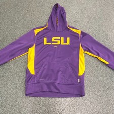 Nike Therma Fit Hoodie Youth Large Purple LSU Tigers Sweatshirt 16/18