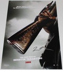 DIRECTOR QUENTIN TARANTINO SIGNED INGLOURIOUS BASTERDS 12x18 MOVIE POSTER w/COA 