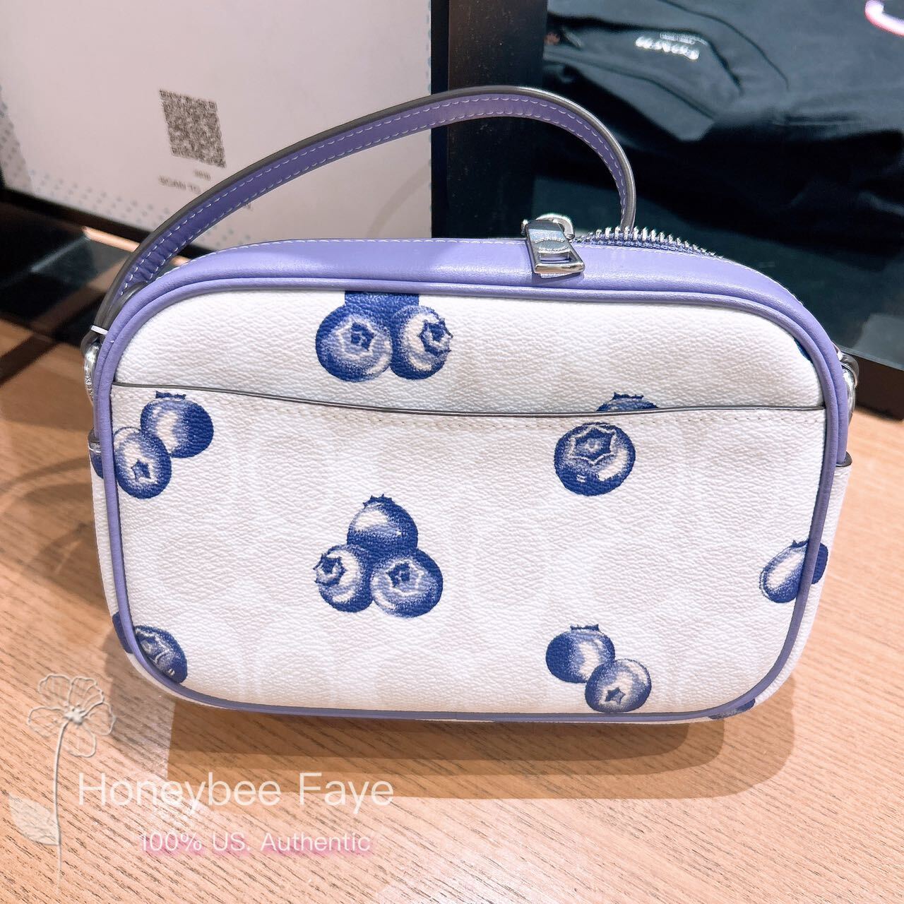 NWT Coach  Mini Jamie Camera Bag In Signature Canvas With Cherry/Blueberry Print image 10