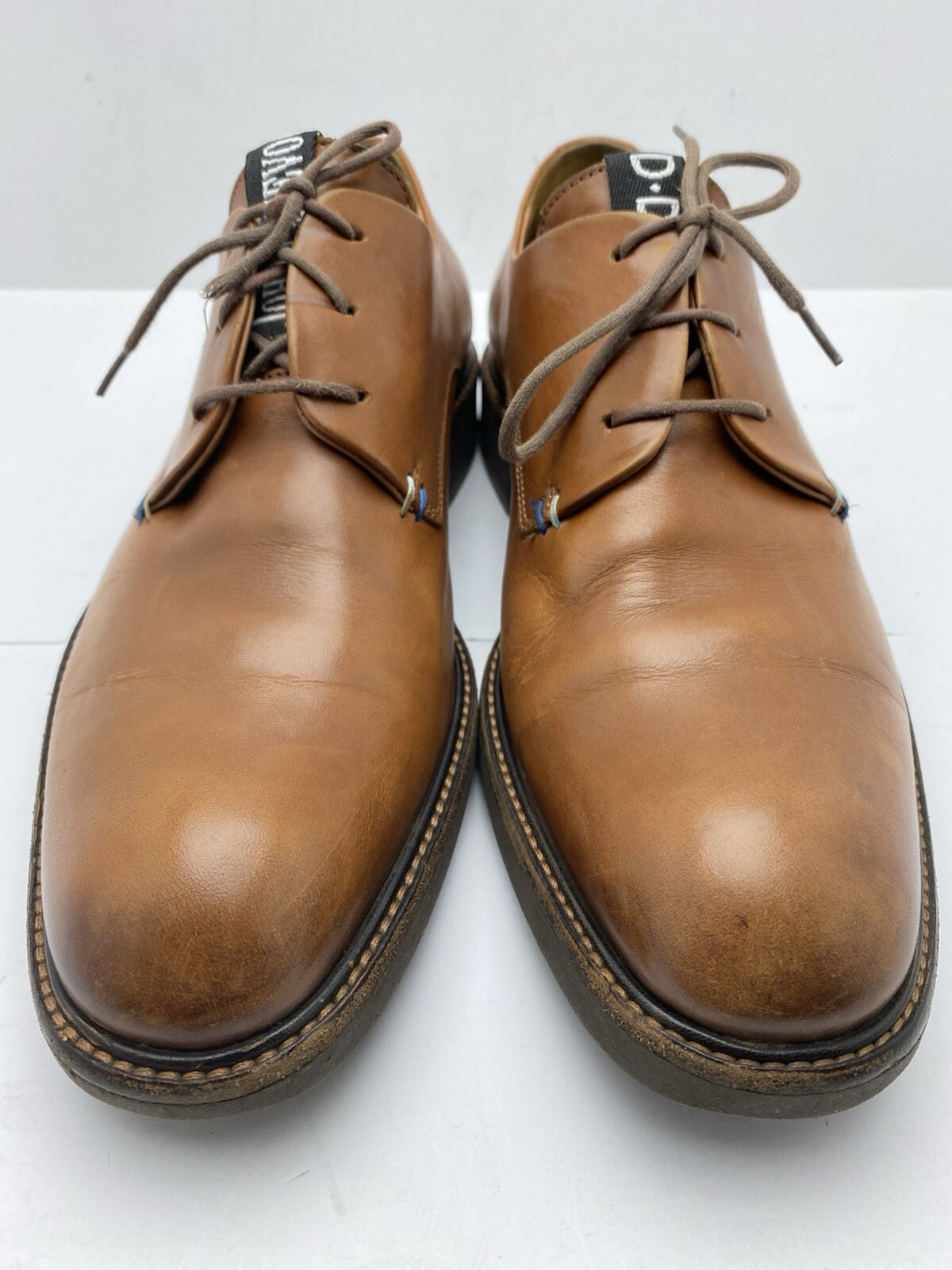 SAOLA John Fluevog DDFT derby in pelle marrone punta liscia derby taglia US 8