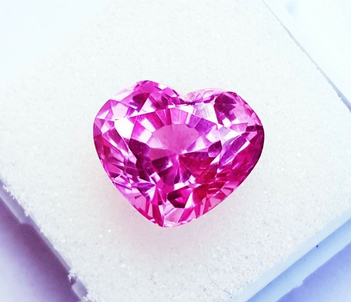 Natural Pink Sapphire Heart Shape 8 to 10 Ct Certified Single Loose Gemstone - Picture 5 of 10
