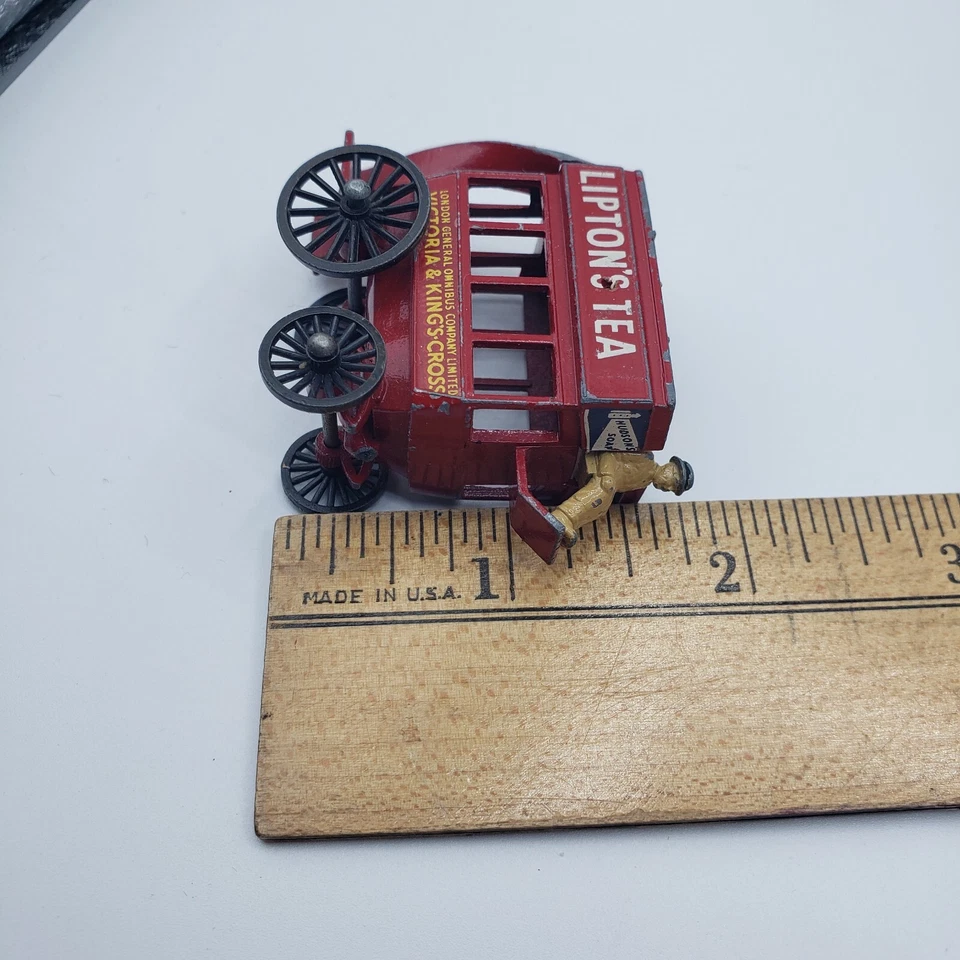 Matchbox Models of Yesteryear Y-12 Lesney Horsedrawn London Bus Lipton Tea Cart - Image 3 of 4
