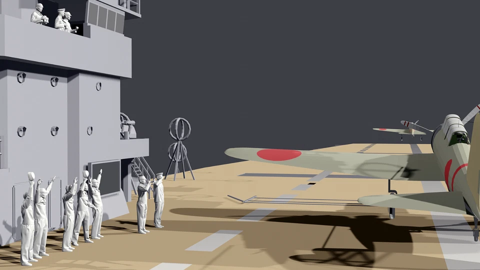 WWII Imperial Japanese Navy - Carrier Deck Crew Set 1 - 10 Figure Set - Image 2 of 4