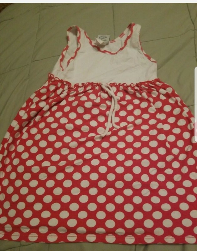 The Original Flap Happy Girls Dress Red White Polka Dots 
