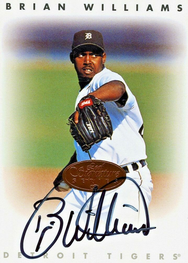 Brian Williams 1996 Leaf Signature Series Bronze On Card Autograph Auto