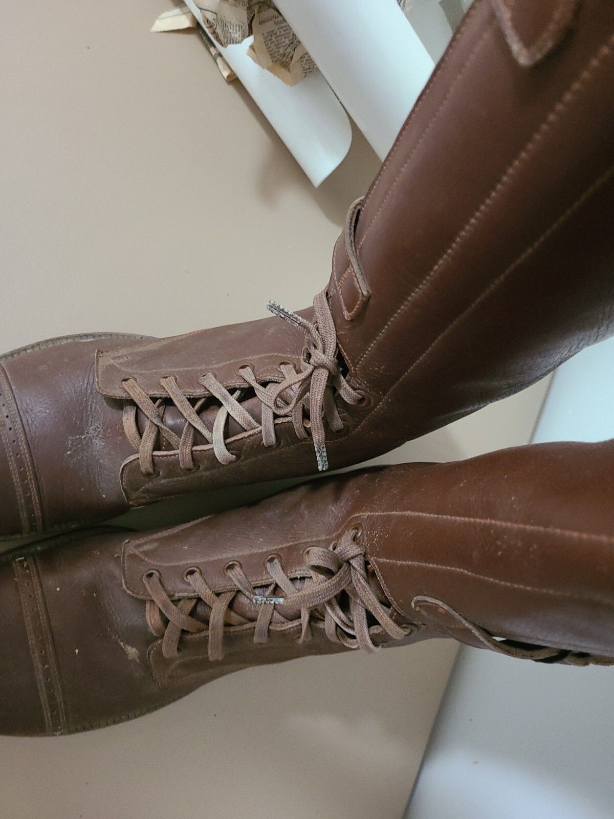 1941 WW2 Army Military Cavalry Riding Mens Boots Original Size 10.5 | eBay