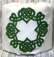 Celtic Heart Knots Embroidered Decorative Toilet Paper Wrap - Bathroom Decor