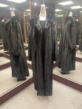 Black Mink Fur Coat Woman’s Size 16