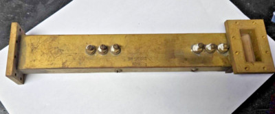 WAVEGUIDE WR-137 RIGID filter plated (?) brass, MIL,  5.85 - 8.20 GHz