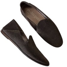 Pedro Garcia Suede Loafers 8 Spain 38 Old Money Quiet Luxury Heritage Gray Flats
