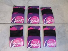 NIB Goody 8 Ct. Ouchless Styles Elastics Damage Free Hold Black Lot 0f 6 Pkgs