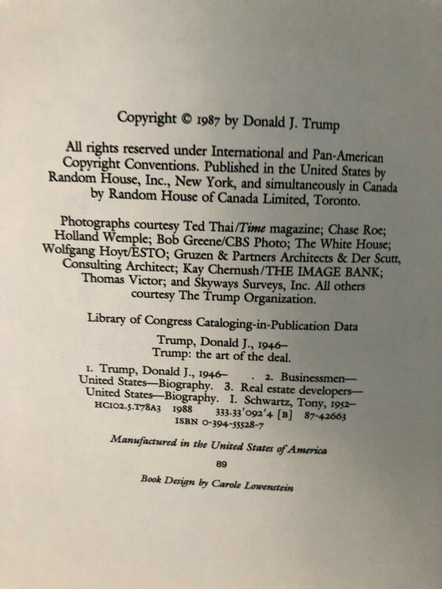 Vtg 1987 Donald Trump 
