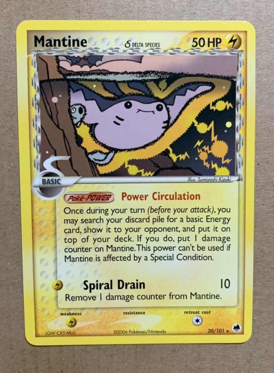 Mantine 20/101 EX Dragon Frontiers - Rare Pokemon Card - NM