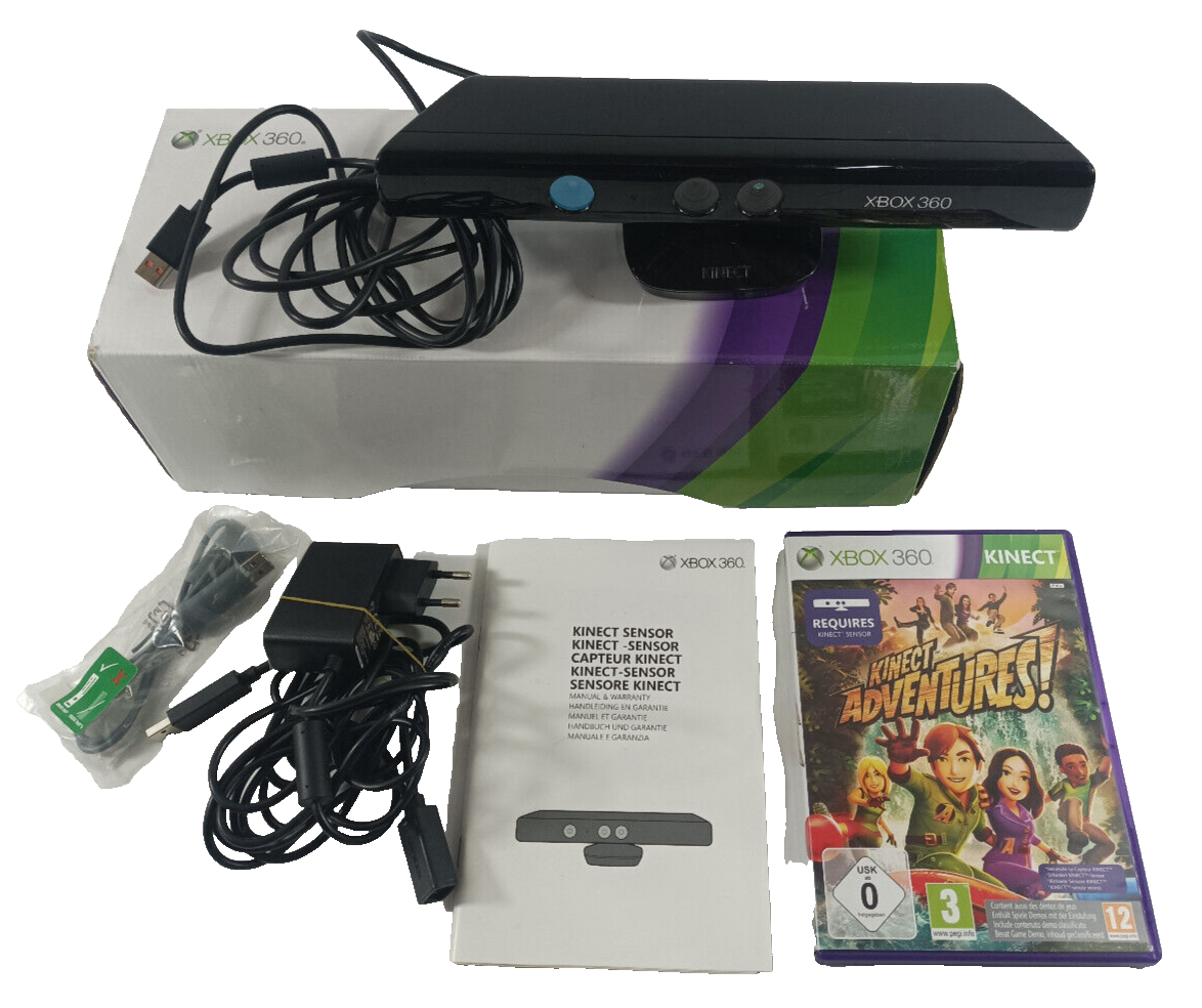 Microsoft XBOX 360 Capteur Kinect avec notice boite et Jeu Kinect