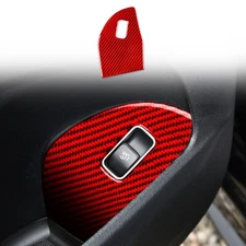 For Benz GLE W167 19-24 Red Carbon Fiber Interior Door Rear Trunk Switch Cover