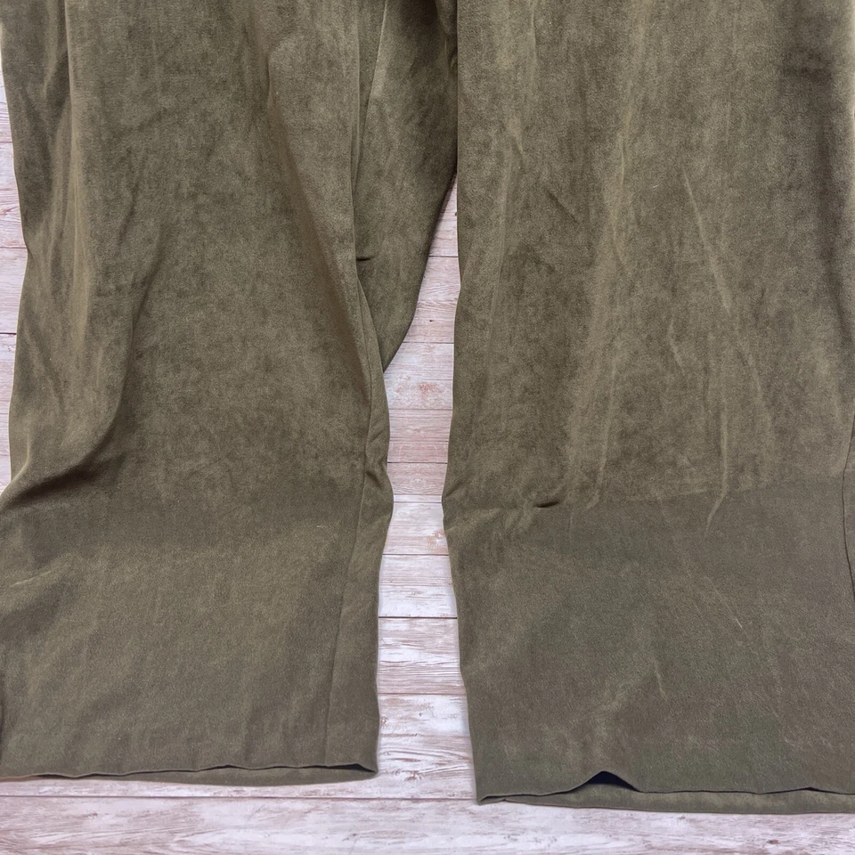 Pantalones Sag Harbor Mujer Verde Oliva Terciopelo Sensación Pull On Cintura Elástica 24W Foto 3 de 4