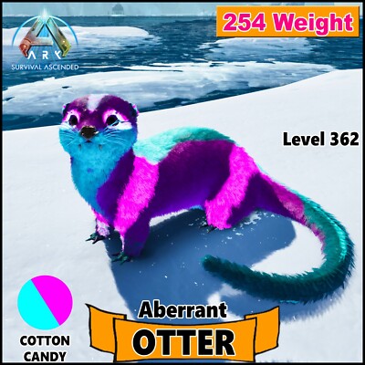Ark Survival Ascended PC/PS5/XBOX PVE  Cotton Candy Aberrant OTTER 254 Weight 
