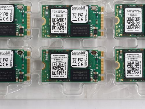 18X Swissbit Industrial M.2 SATA SSD 16GB Flash SFSA016GM1AA-2TO-C-DB-216-STD - Afbeelding 2 van 2