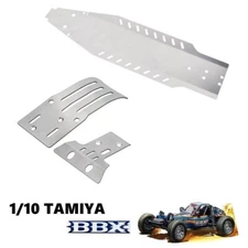 Stainless Steel Chassis Armor Skid Plate for 1/10 Tamiya BBX BB01 Off-road Buggy