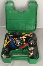 K'nex Mixed Lot with Green Carrying Case Tires Building Toys