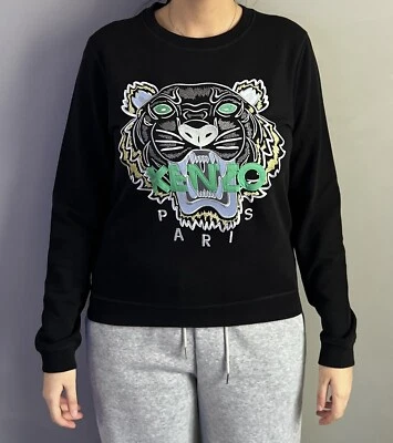 NEUF / Pull Kenzo Tigre Noir / Vert (L) - Photo 1/2