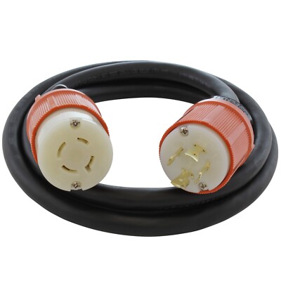 AC WORKS  50ft L16-20P to L16-20R 20A 3-Phase 480V Extension Cord