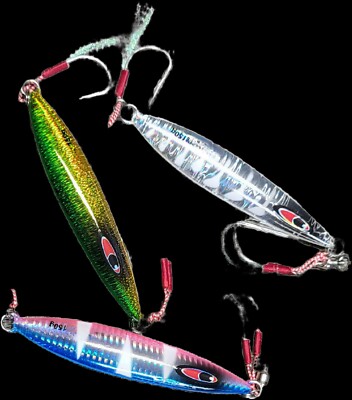 Slow Pitch Vertical Jig .  ( 3 PACK) 100g, 150g And 250g  Fishing Jig