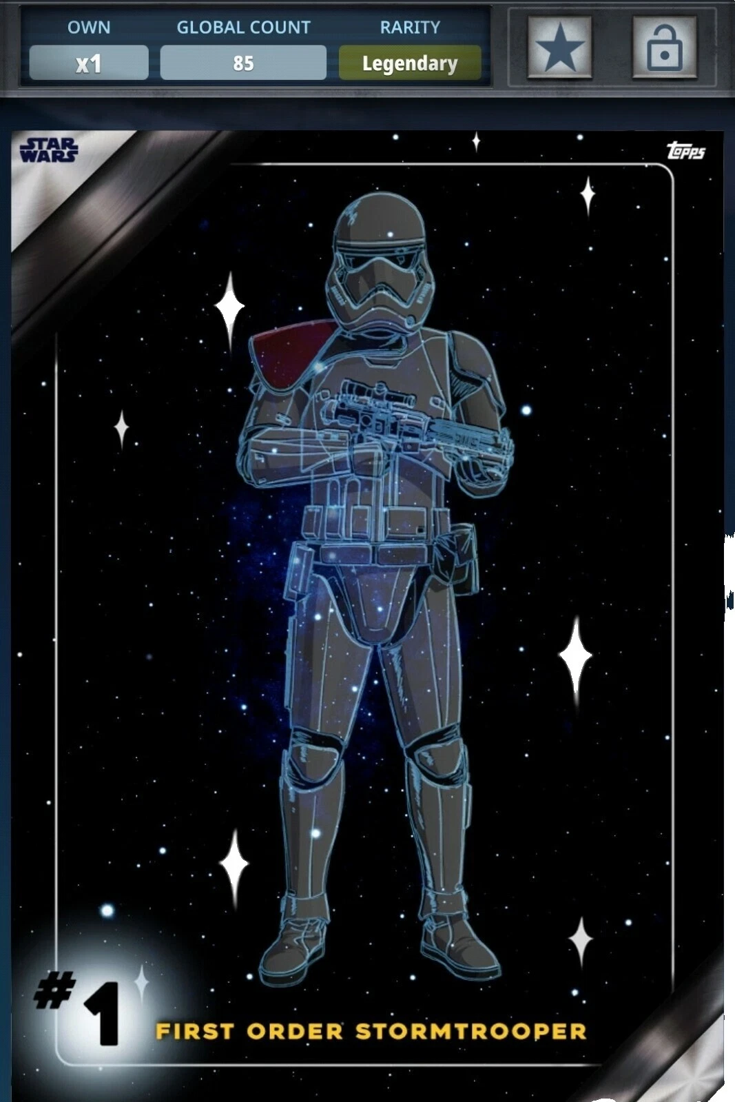 Topps Stormtrooper Star Wars Collectable Trading Cards