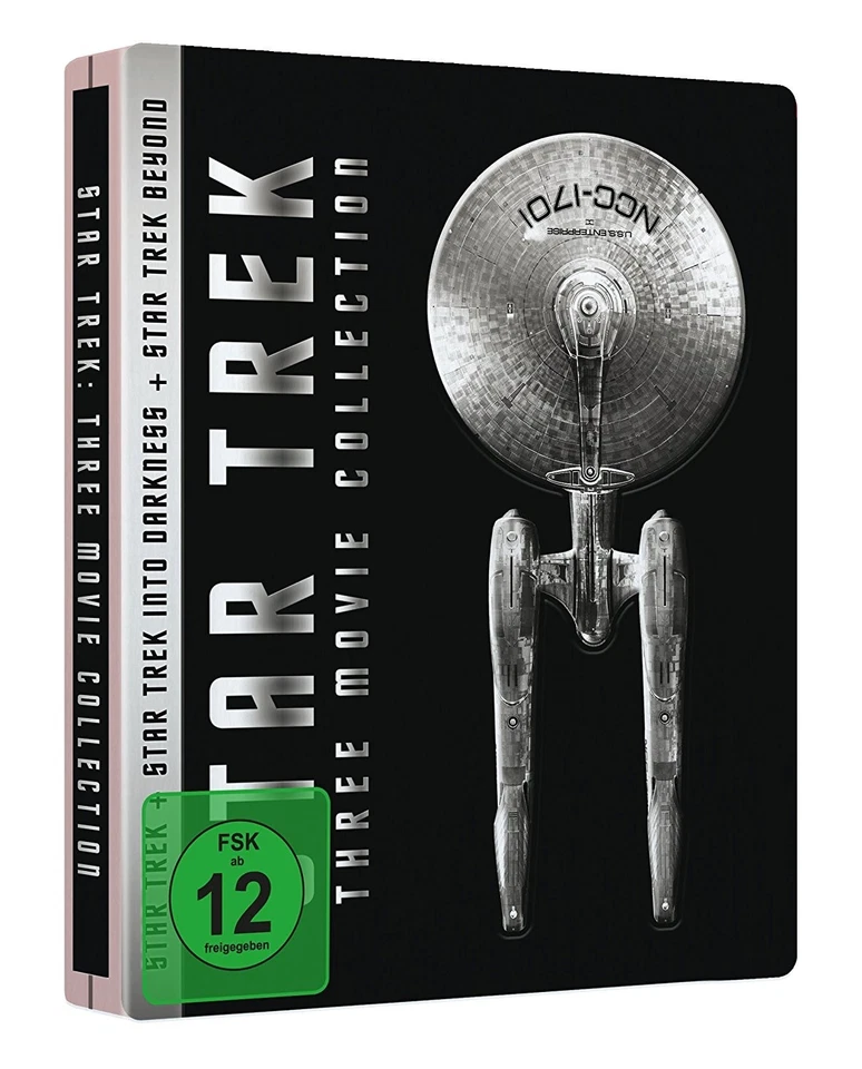 STAR TREK THREE MOVIE COLLECTION STEELBO(Chris Pine, Zachary)Quinto BLU-RAY NEW - Image 2 of 2