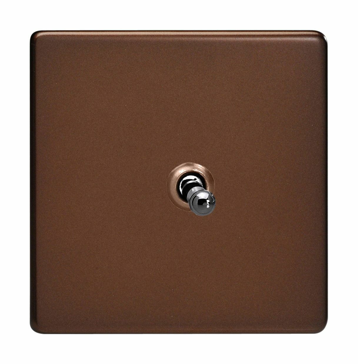 Varilight XDMT1S Screwless Mocha 1 Gang 10A 1 or 2 Way Toggle Light Switch