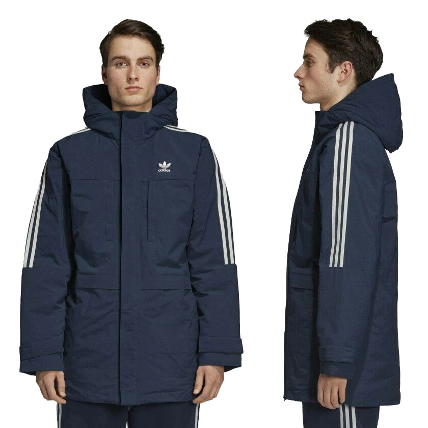 adidas Originals manteau parka homme en duvet 3 rayures robuste à capuche  hiver Parker | eBay